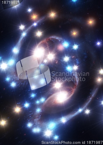 Image of galaxy in a free space