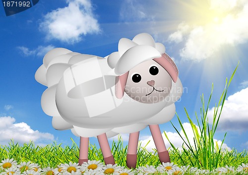 Image of Cute funny sheep