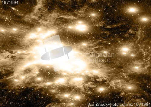 Image of galaxy in a free space