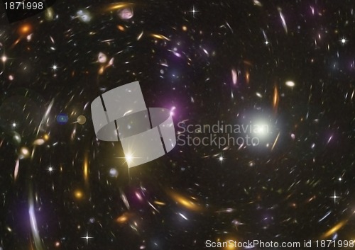 Image of galaxy in a free space