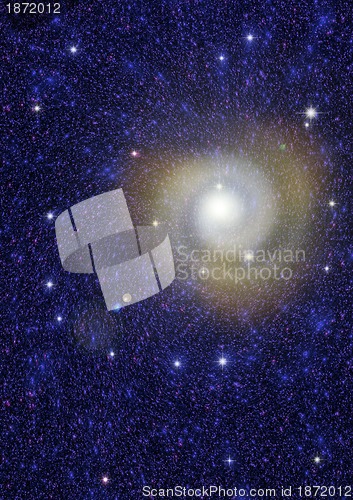 Image of galaxy in a free space