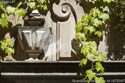 Image of Ancient wall with ornaments