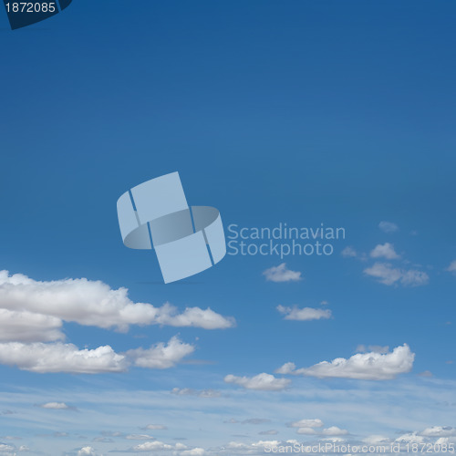 Image of White clouds on blue sky