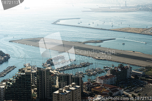 Image of Gibraltar airport view from a high point
