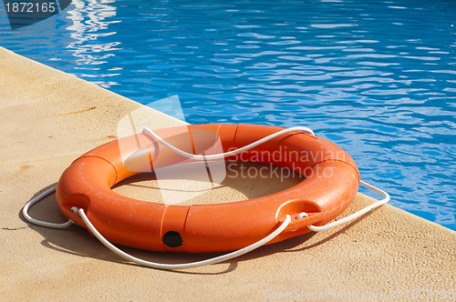 Image of Buoy and swimming pool