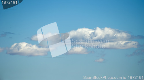 Image of White clouds on blue sky