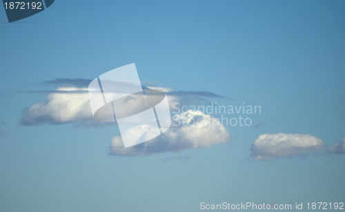 Image of White clouds on blue sky