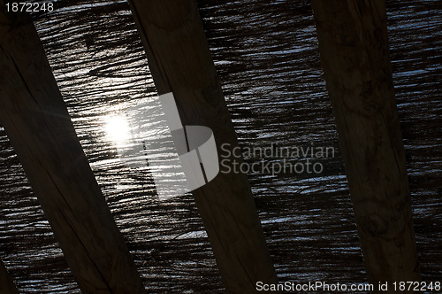 Image of Marsh sunshade, hood in front of bungalow