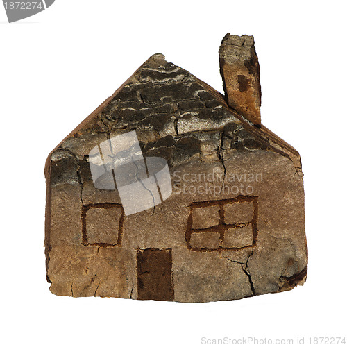 Image of Model of a small wooden house