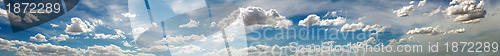 Image of Panoramic photo of the sky with clouds