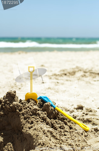 Image of Toys in the sand