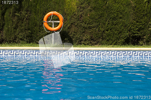 Image of Buoy and swimming pool