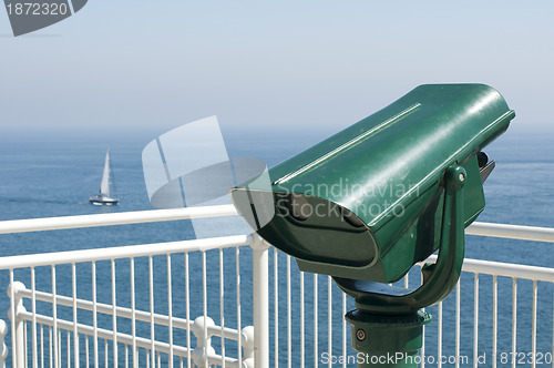 Image of Green tourist telescope