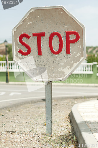 Image of Road sign stop