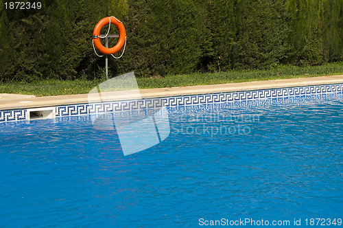 Image of Buoy and swimming pool