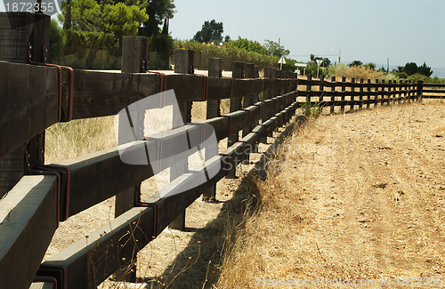Image of Wooden fence on ranch