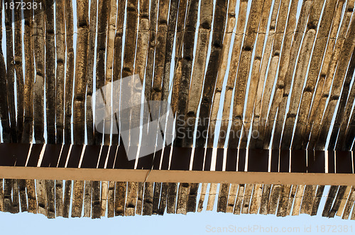 Image of Marsh sunshade, hood in front of bungalow