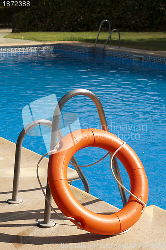 Image of Buoy and swimming pool