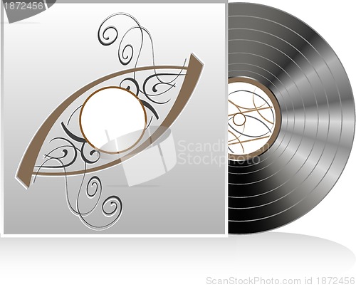 Image of Vector illustration of retro vintage vinyl record