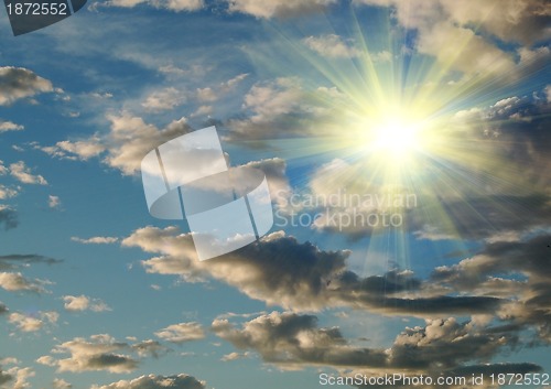 Image of clouds and sun