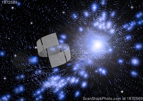 Image of galaxy in a free space