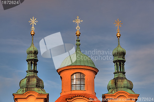 Image of Detail on the church towers in Petrin 