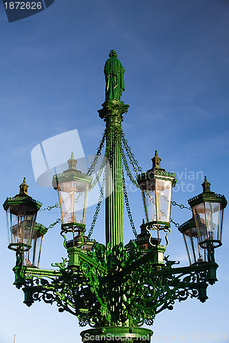 Image of The historic street lamp 