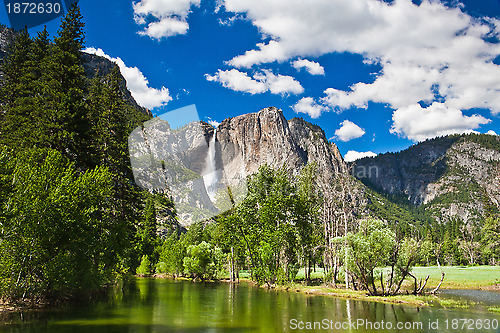 Image of The waterfall in Yosemite National Park