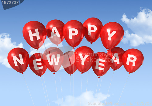 Image of happy new year balloons