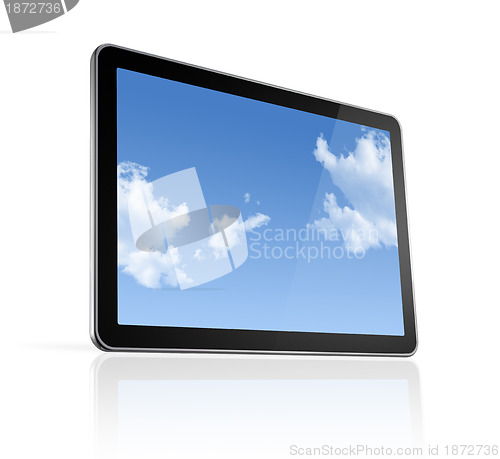 Image of 3D computer, digital Tablet pc
