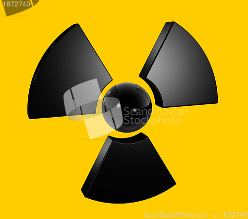 Image of 3D radioactive symbol