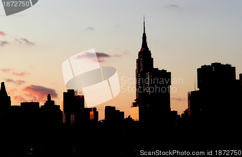 Image of Manhattan at sunset