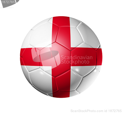Image of Soccer football ball with England flag
