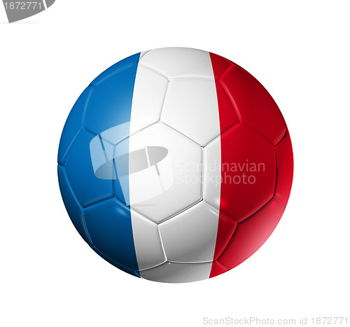 Image of Soccer football ball with France flag