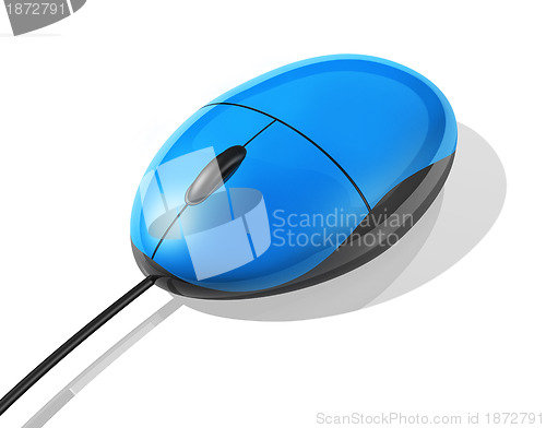 Image of blue computer mouse