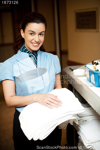 Image of Bath towels are ready to be delivered