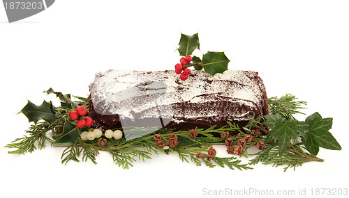 Image of Yule Log Christmas Cake