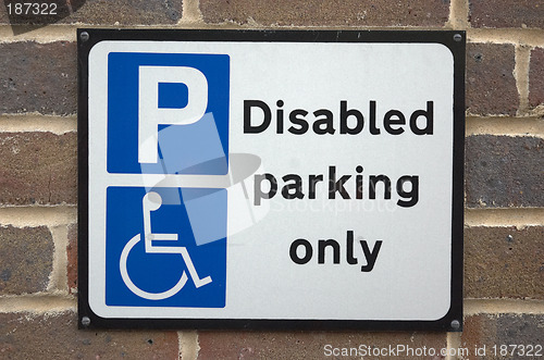 Image of Disabled parking sign