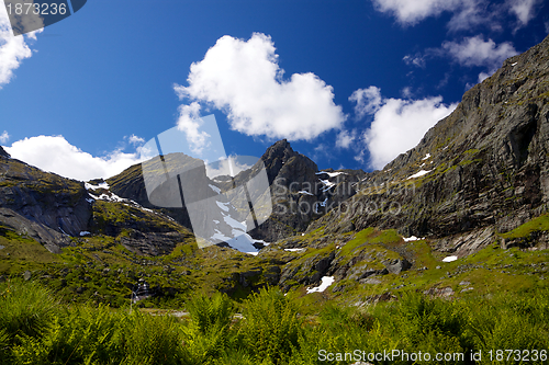 Image of Mountain peaks on Lofoten