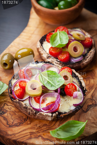 Image of Giant stuffed Portobello mushrooms  