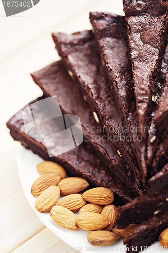 Image of brownie with almonds 