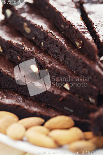 Image of brownie with almonds 