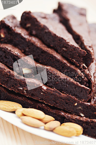 Image of brownie with almonds 