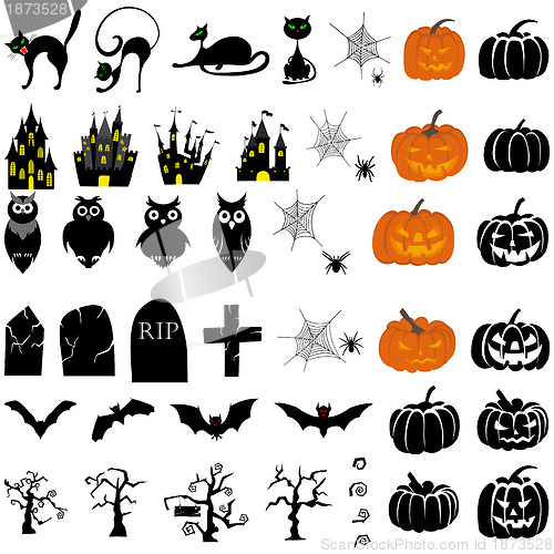 Image of Halloween icon set