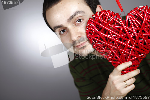 Image of Hand made red heart