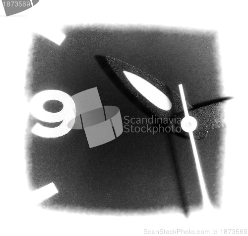 Image of Black and white clock.