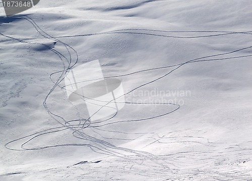 Image of Tracks on off-piste slope