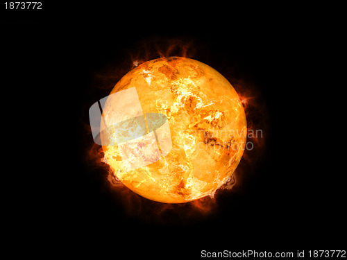 Image of sun in space