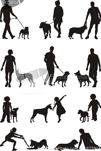 Image of People and dog