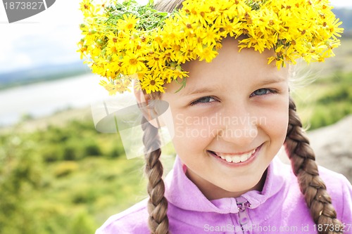 Image of girl with a wreath